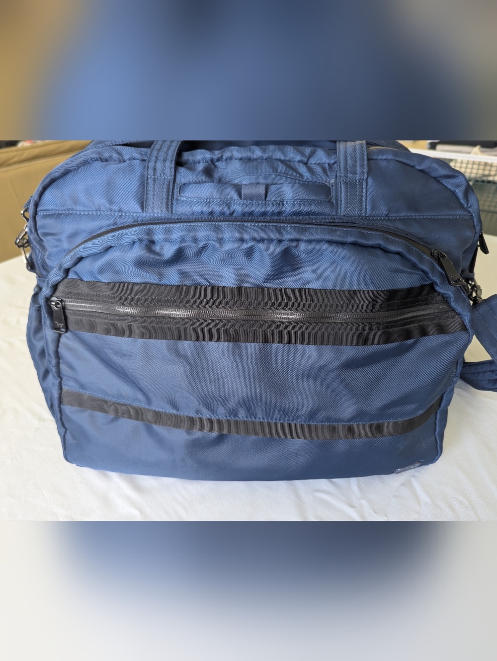 Lug Steamboat 3-in-1 Weekender Bag In Navy Blue - Picture 2 of 15
